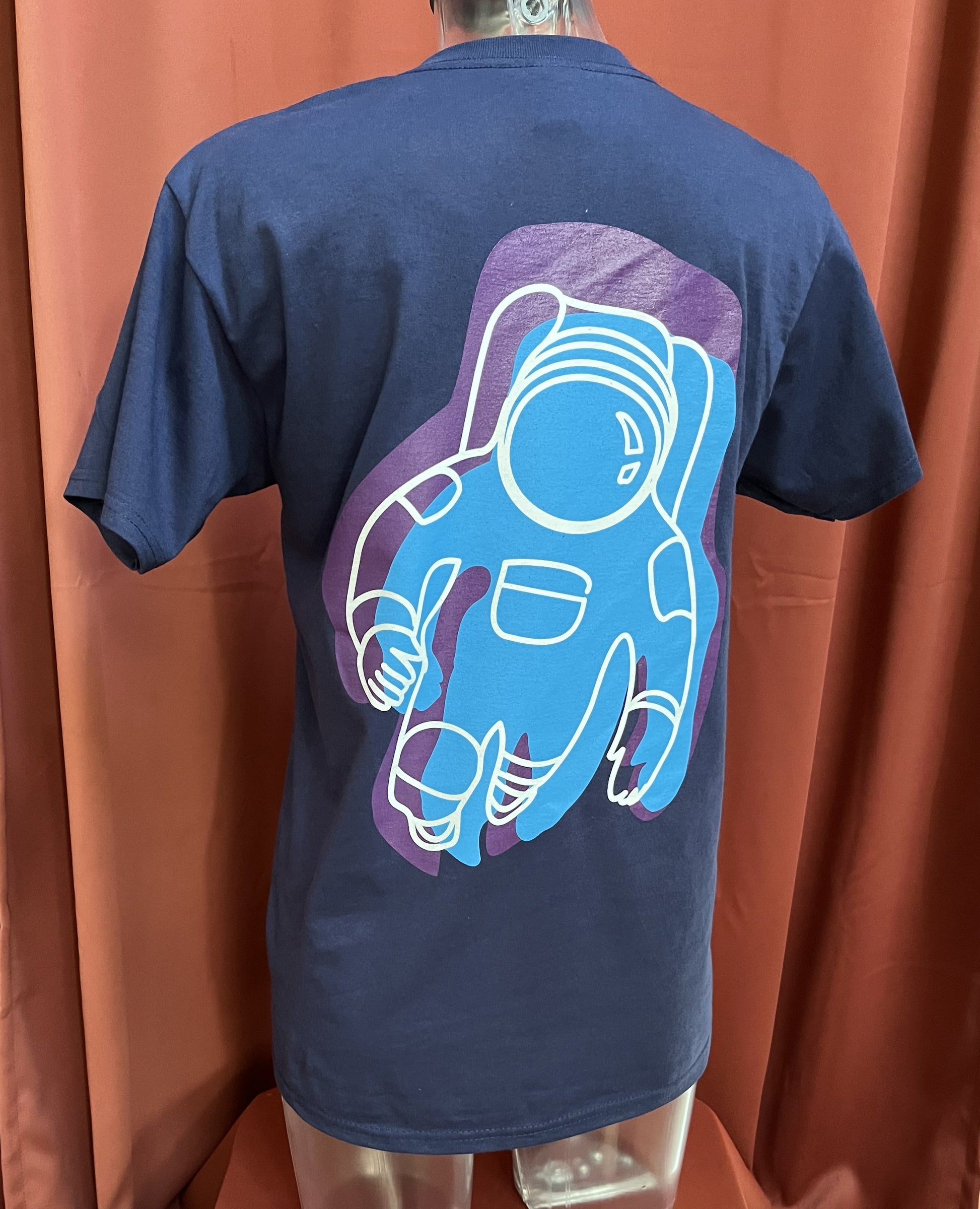 Ancient Cosmonauts T-Shirt, 3-color print on navy, 2-sided print