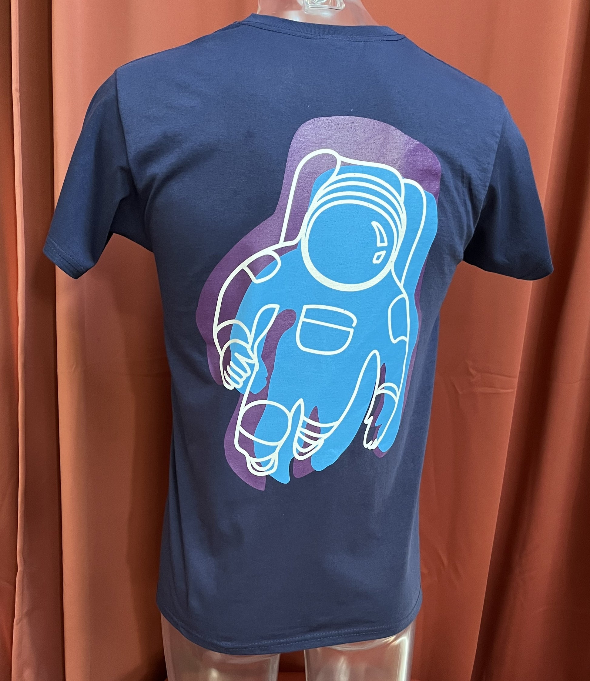 Ancient Cosmonauts T-Shirt, 3-color print on navy, 2-sided print