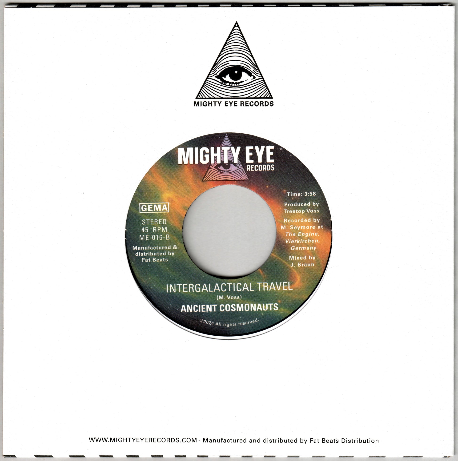 Ancient Cosmonauts - Free as I Wanna Be / Intergalactical Travel, 7" 45rpm single